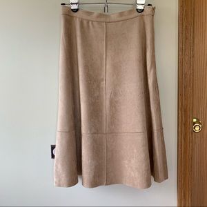 Suede Midi Skirt